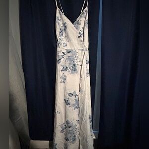 Floral Blue and White Dress
